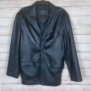 Mens medium lamb skin leather jacket